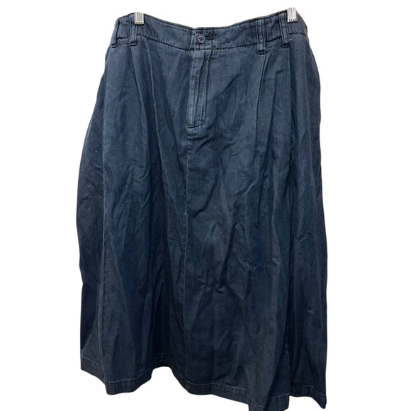 orvis medium to dark wash tencel denim chambray full skirt NEW NWT 20 - Picture 1 of 4